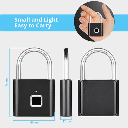 Weatherproof fingerprint padlock securing a gym locker